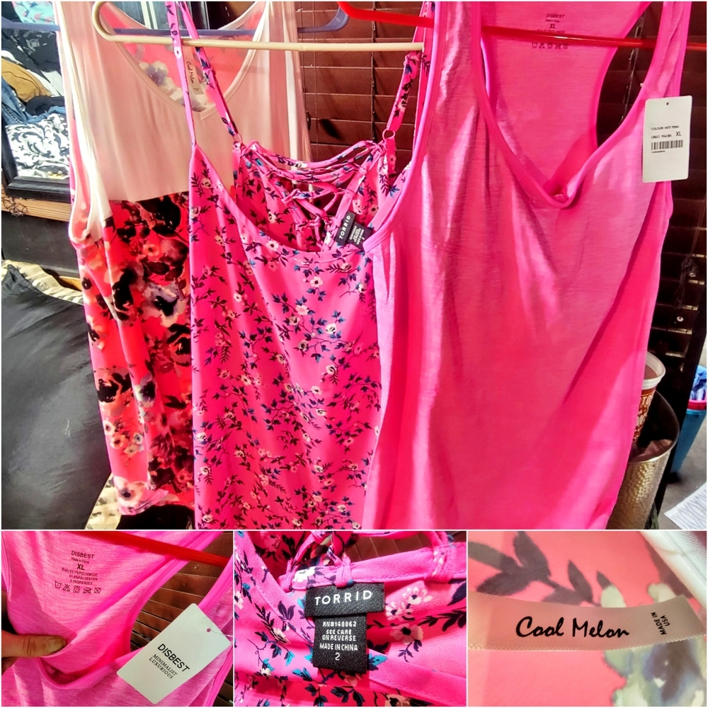 Womens Name brand pink tops bundle